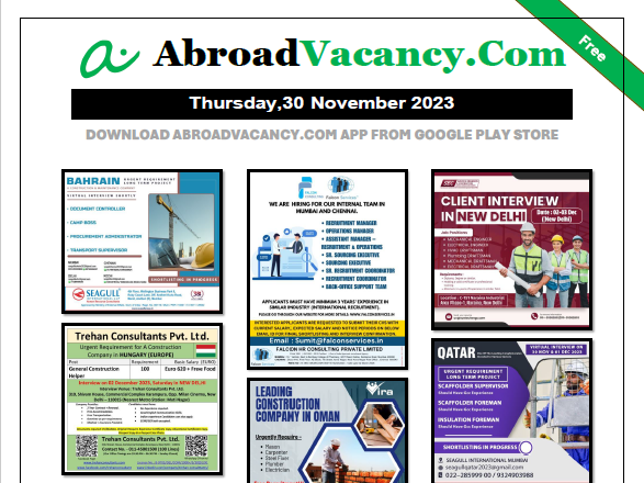 Document controller job vacancy for Indian