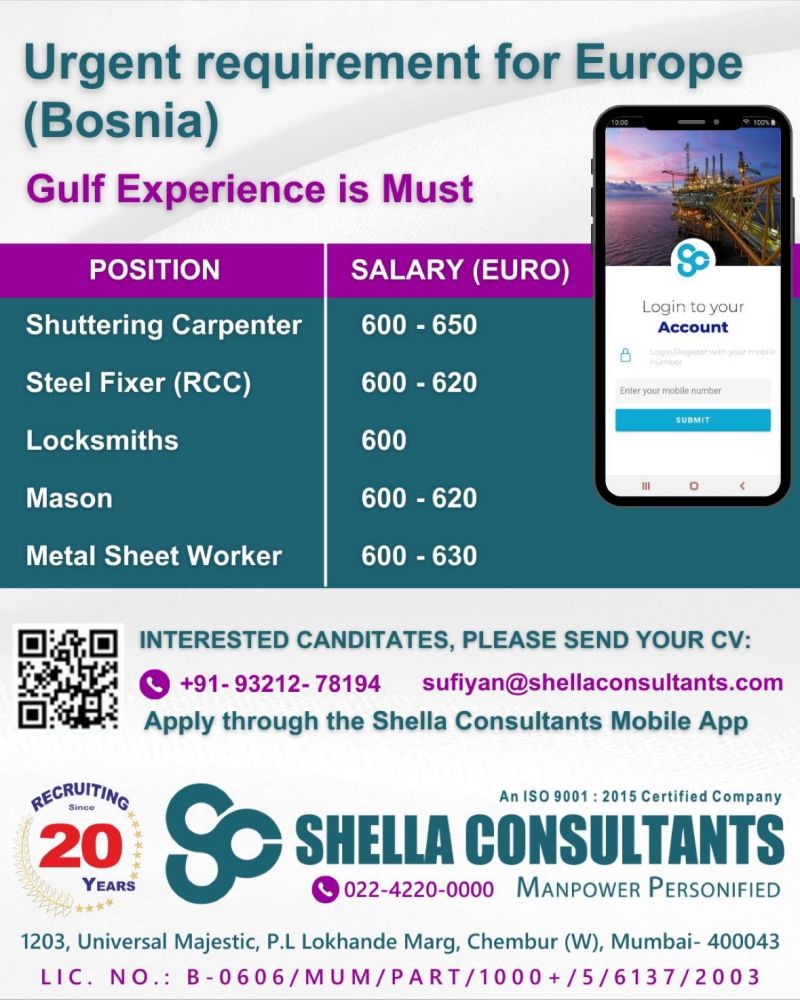 Jobs in Bosnia for Indian Job Seeker