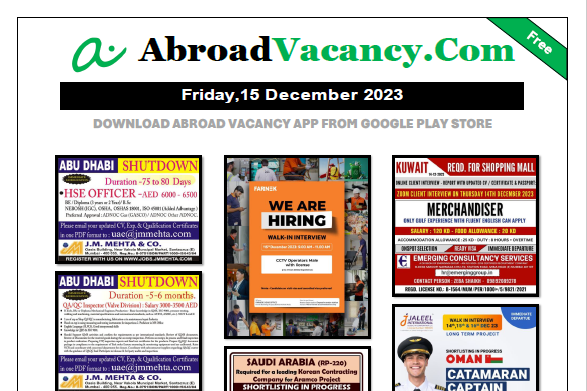 Download Pdf Paper 15-12-2023 AbroadVacancy