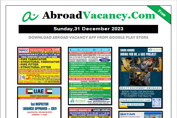 Download Gulf Job Pdf Paper 30 December 2023