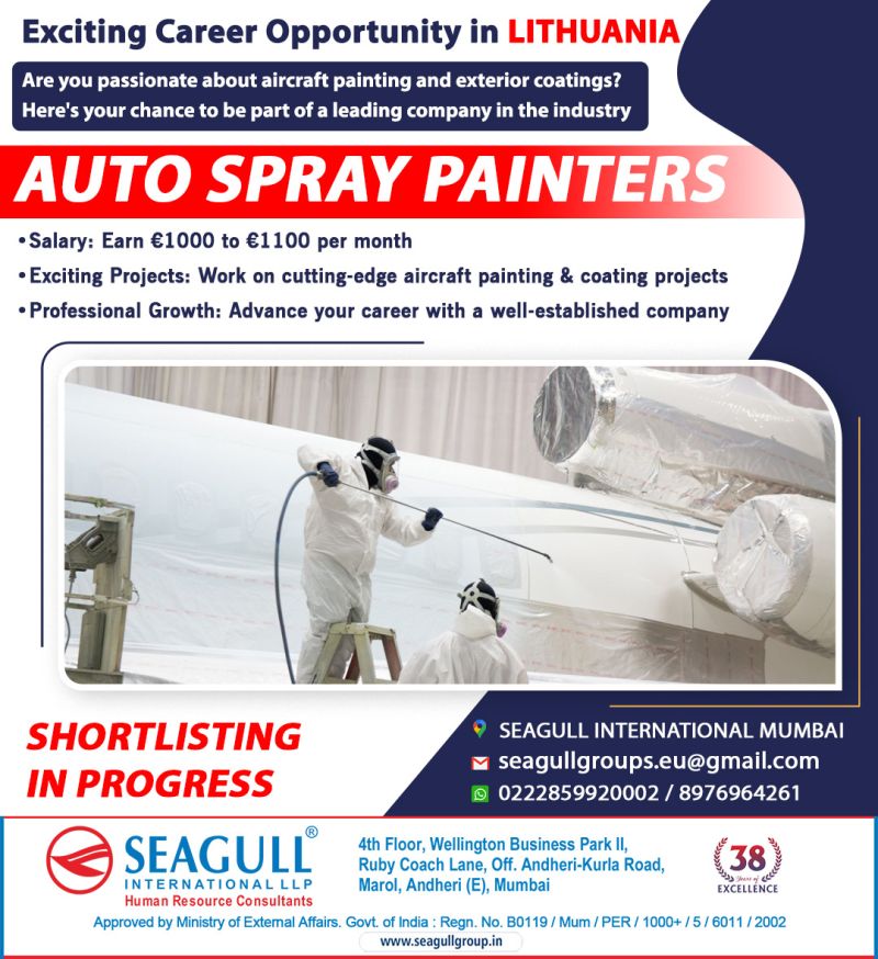 Spray Painter Job Vacancy for Europe Lithuania in Seagull International office