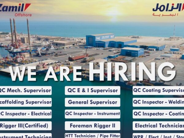Zamil offshore job vacancy for QC Mech supervisor scaffolding supervisor QC Inspector Rigger