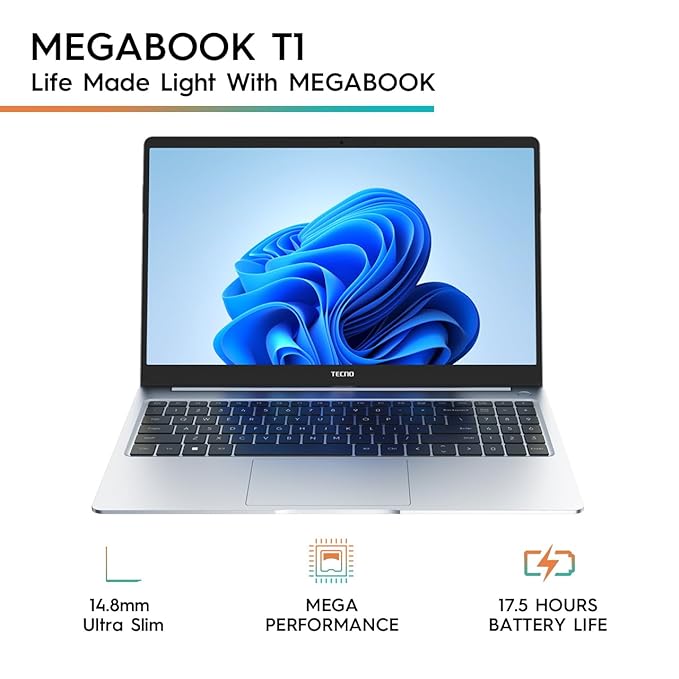 Best i7 laptop under Rs.35000 Tecno Megabook T1 16GB RAM