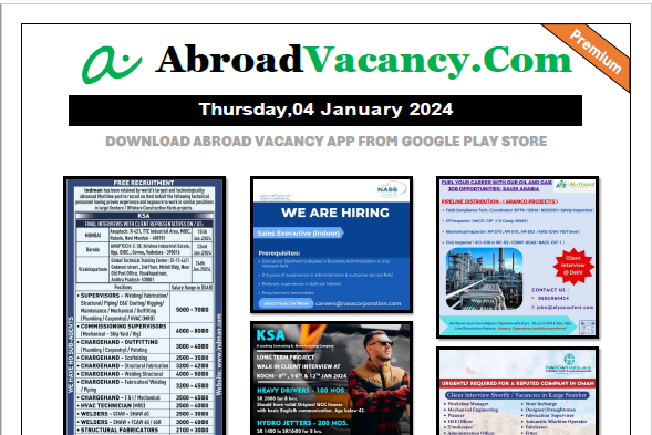 Download Gulf Job Pdf Paper Thursday 04 January 2024