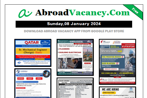 Download Gulf Job Pdf Paper 08 January 2024