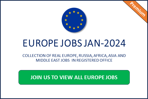 EUROPE JOBS JANUARY 2024 IN REGISTERED OFFICE