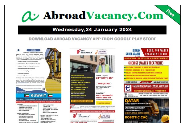 Kazakhstan job vacancy in indman consultancy