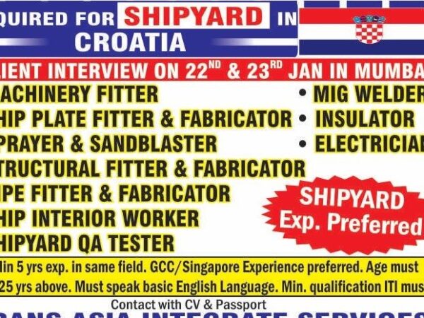 croatia job vacancy shipyard