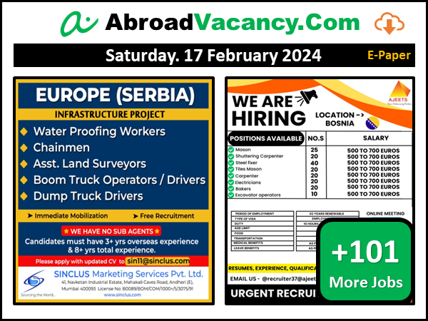 Download Gulf Job Paper Saturday 17 February 2024