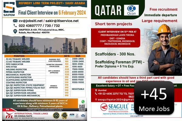 Saipem Refinery Project Jobs for Saudi Arabia